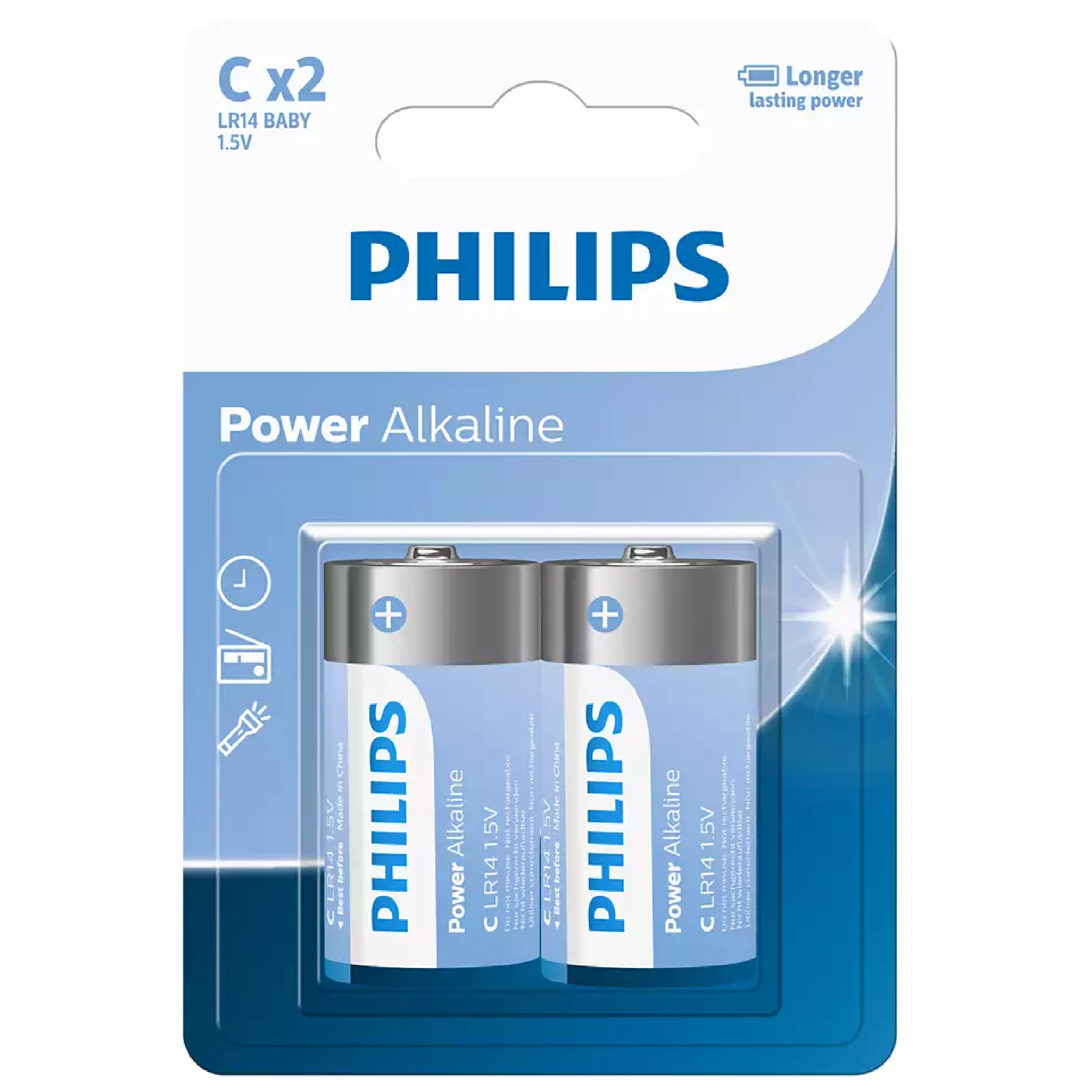 Philips 2C Power Alkaline Battery 2PC/PACK